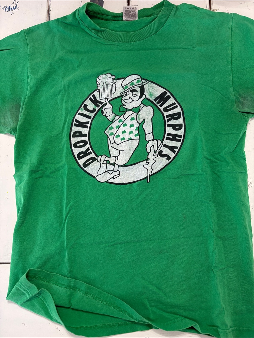 Vintage Dropkick Murphys Green Celtics 33 Logo Tee